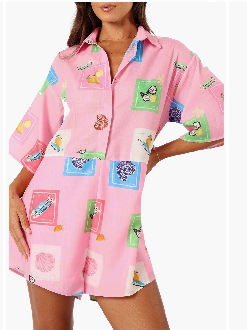 Petal & Pup Kellie Romper seashell